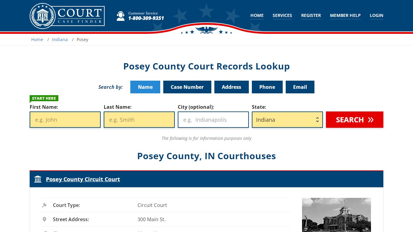 Posey County Court Records | IN Case Lookup - CourtCaseFinder.com
